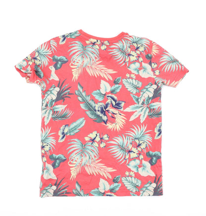 Next Boys Red Floral  Basic T-Shirt Size 8 Years