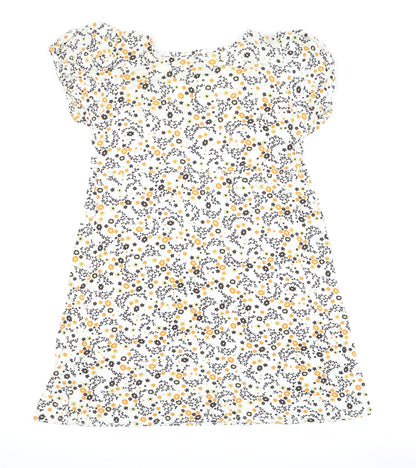 evie Womens White Floral  A-Line  Size 12