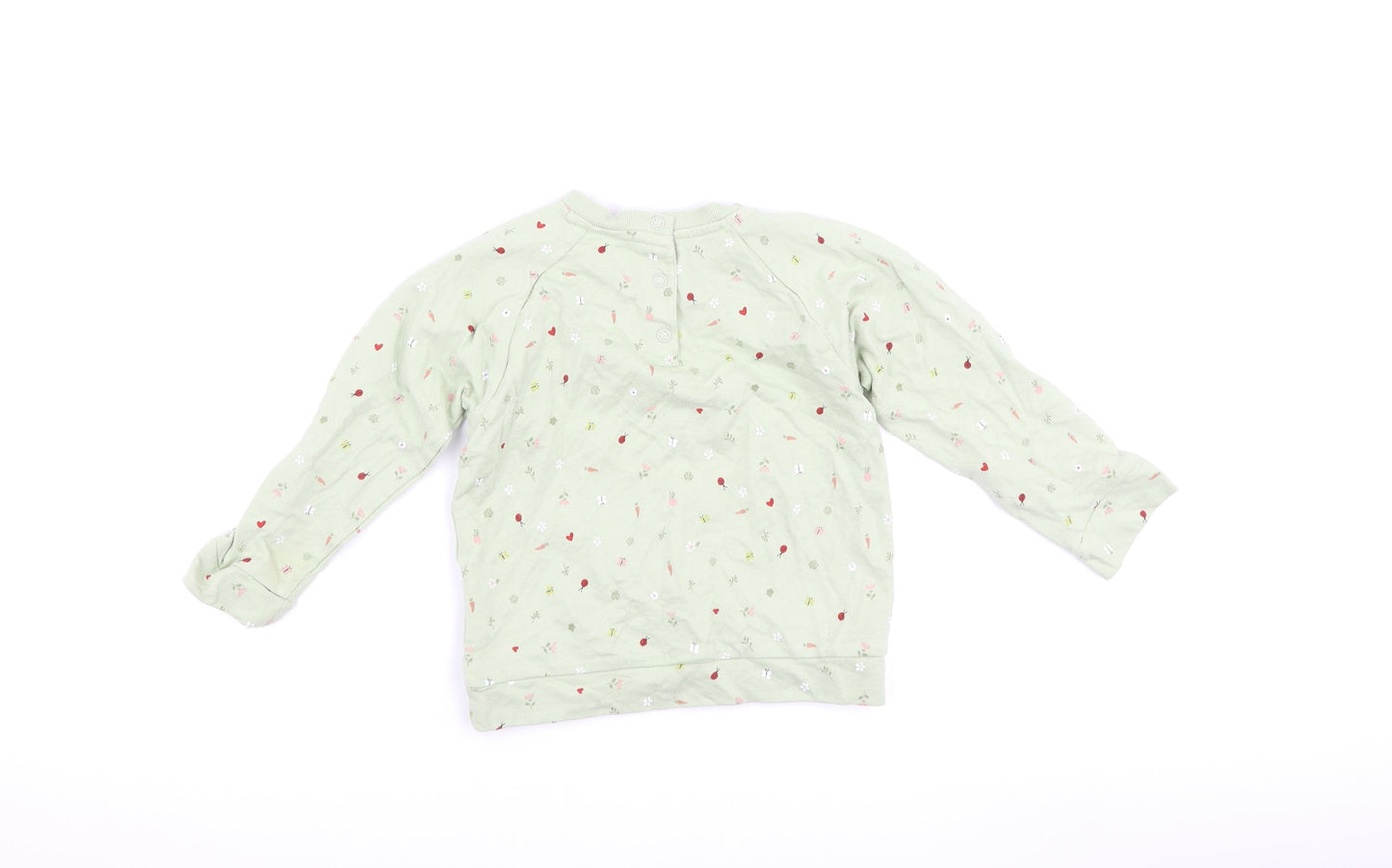 Mothercare Girls Green   Pullover Sweatshirt Size 2-3 Years  - lovely