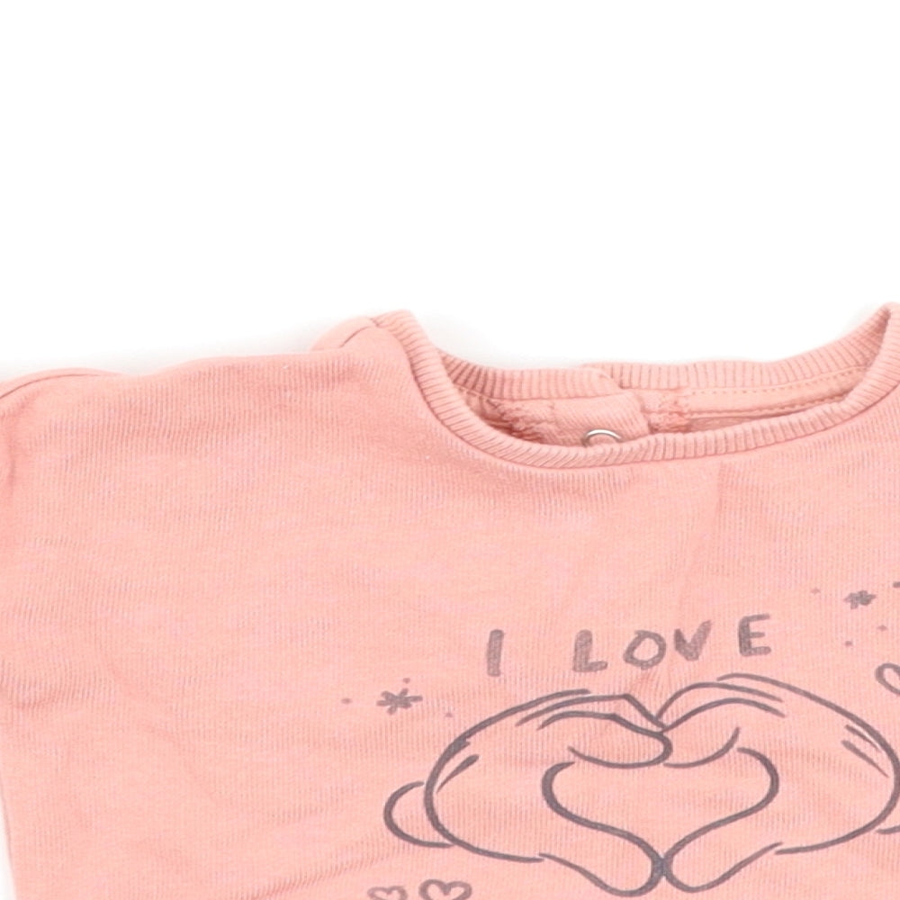 George Girls Pink   Pullover Jumper Size 0-3 Months  - Disney Mickey Mouse