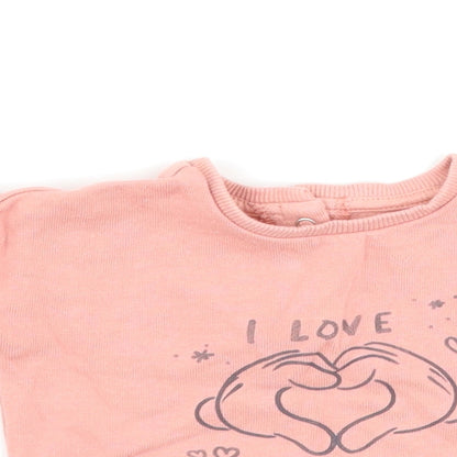 George Girls Pink   Pullover Jumper Size 0-3 Months  - Disney Mickey Mouse