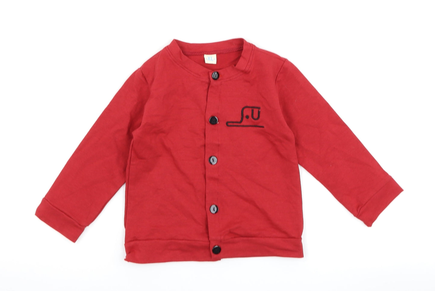 Preworn Boys Red   Jacket  Size XL  - slogan