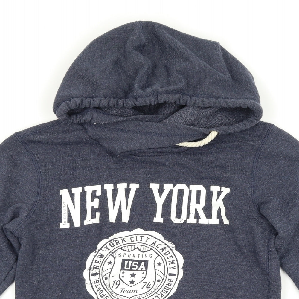 Mens UK Size XS Cedar Wood State Blue Pullover Hoodie