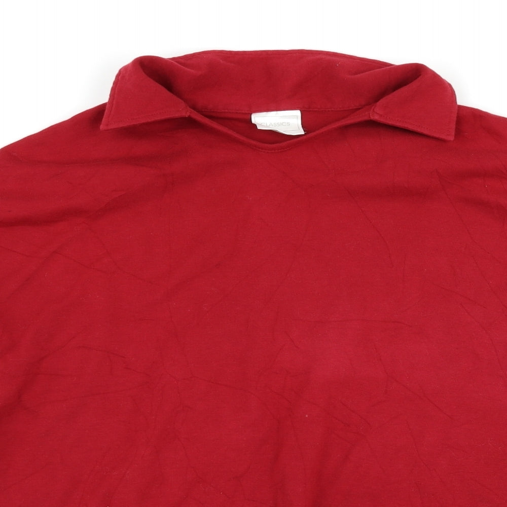 Classics Womens Red   Pullover Sweatshirt Size 20