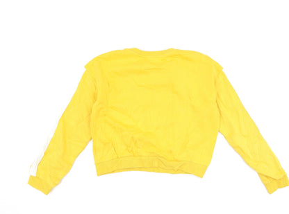 H&M Girls Yellow   Pullover Sweatshirt Size 11-12 Years  - brooklyn