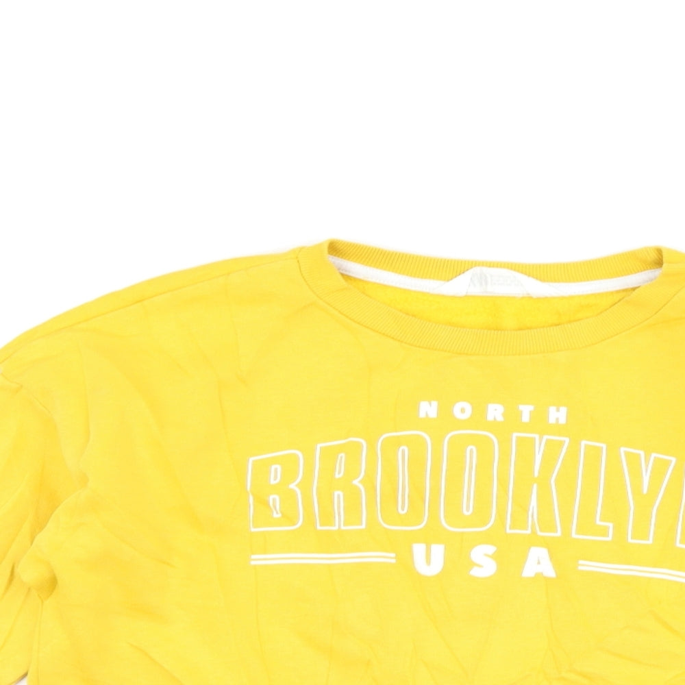H&M Girls Yellow   Pullover Sweatshirt Size 11-12 Years  - brooklyn