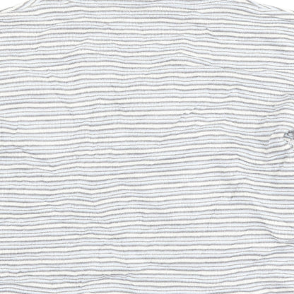 Bonmarché Womens Blue Striped  Henley Sweatshirt Size M