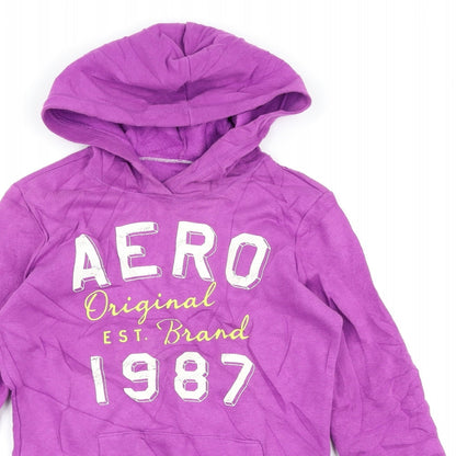 Aeropostale Womens Purple   Pullover Hoodie Size S