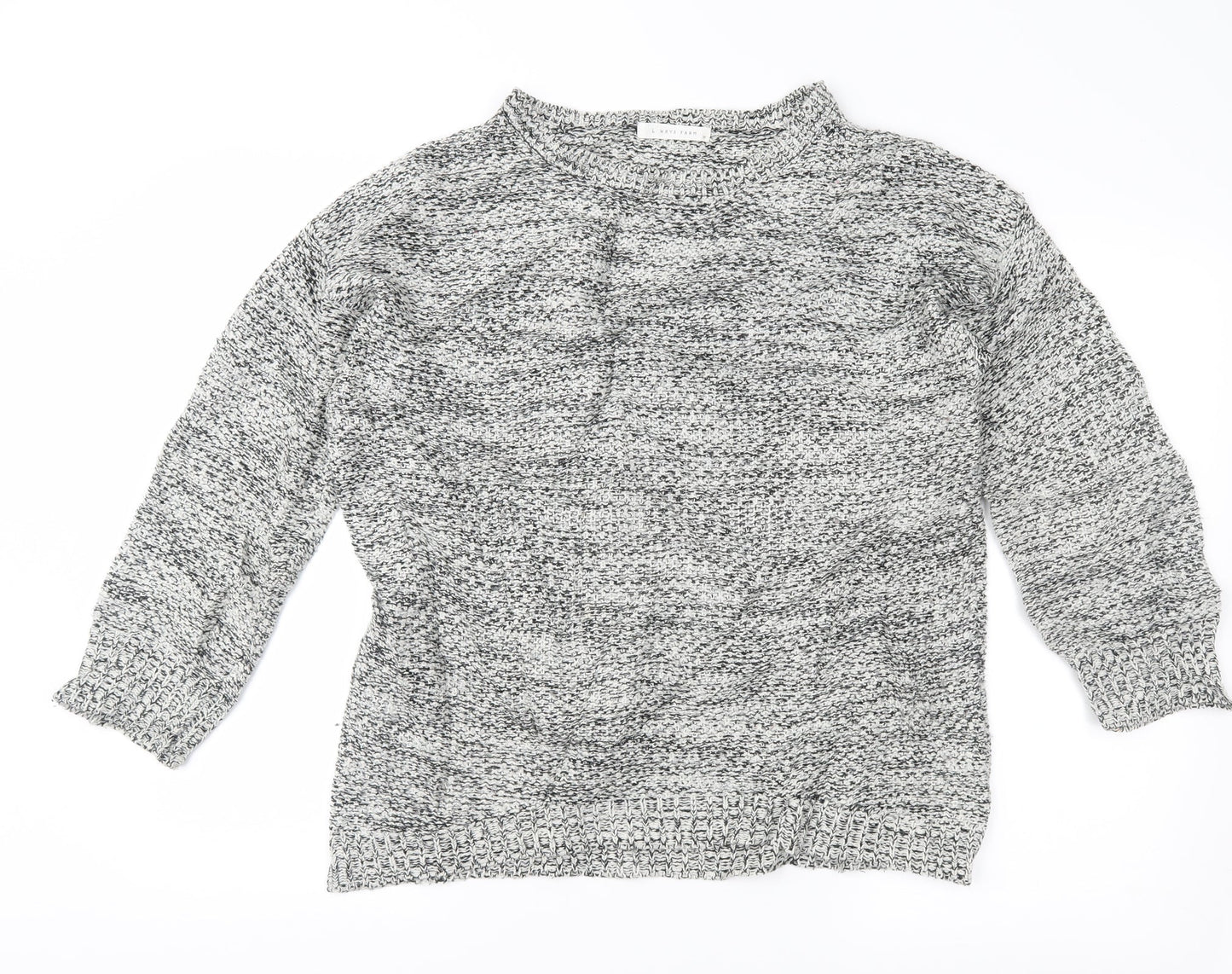 lowrys farm Womens White Herringbone  Pullover Jumper Size M