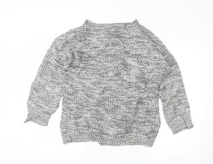 lowrys farm Womens White Herringbone  Pullover Jumper Size M