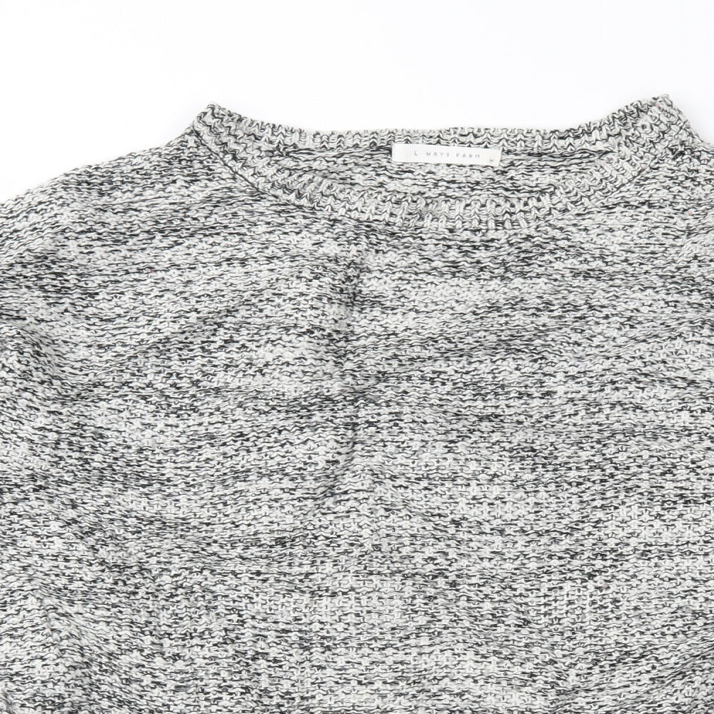 lowrys farm Womens White Herringbone  Pullover Jumper Size M