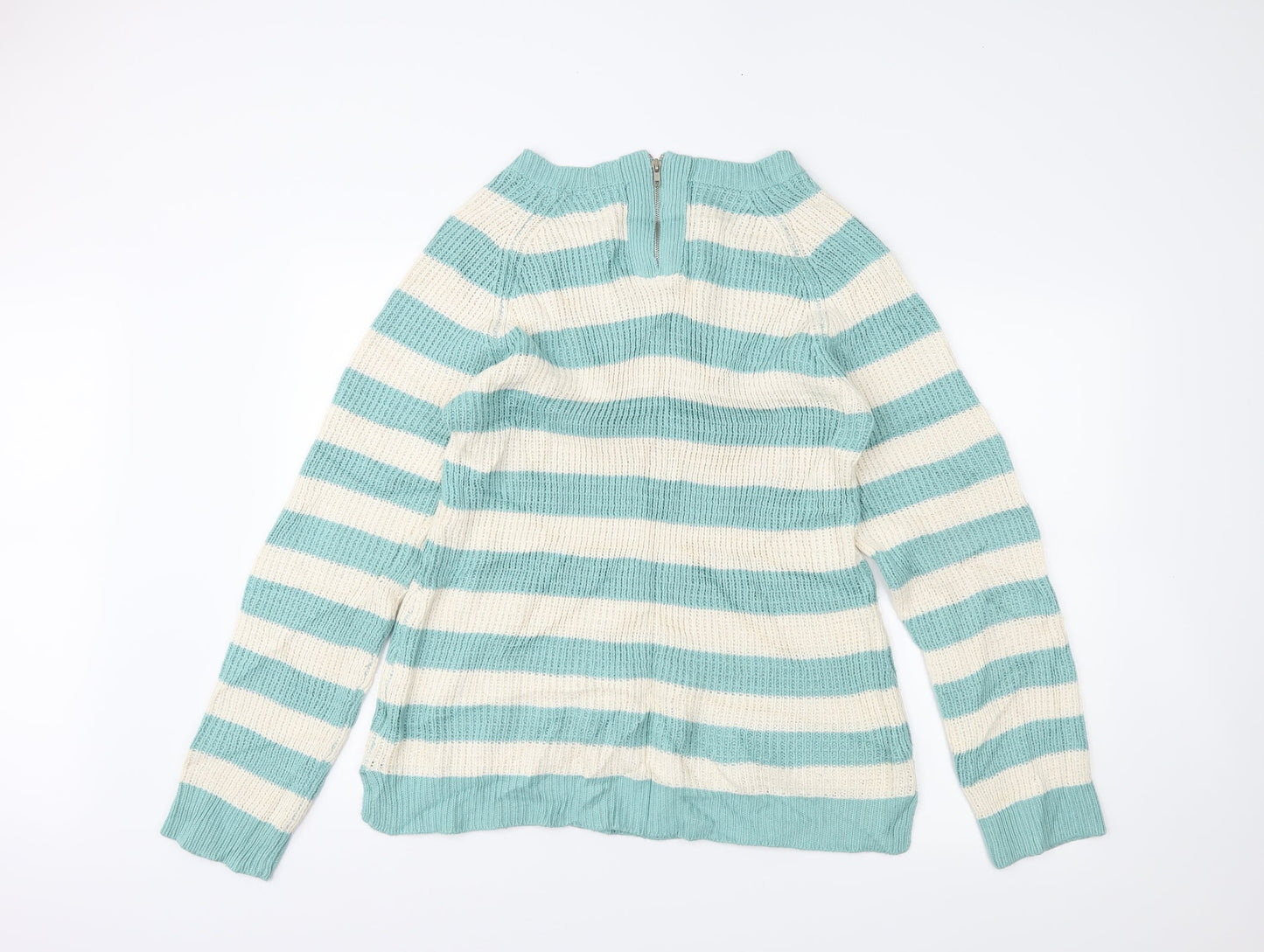originals Womens Green Striped  Pullover Jumper Size XL