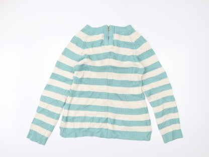 originals Womens Green Striped  Pullover Jumper Size XL