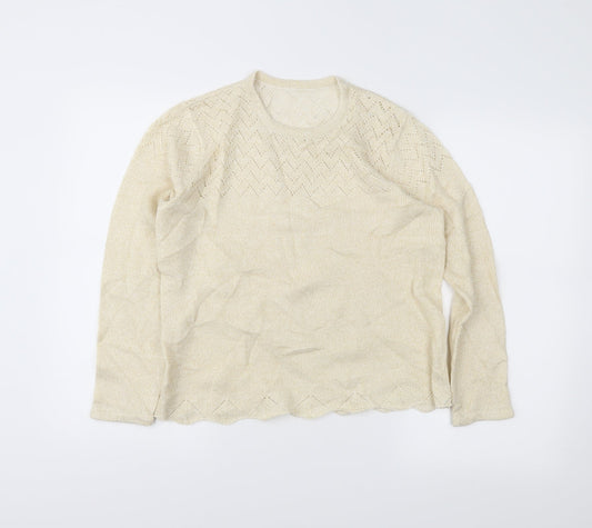 BM Womens Ivory   Pullover Jumper Size S