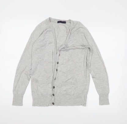 M&S Womens Grey   Cardigan Jumper Size 10
