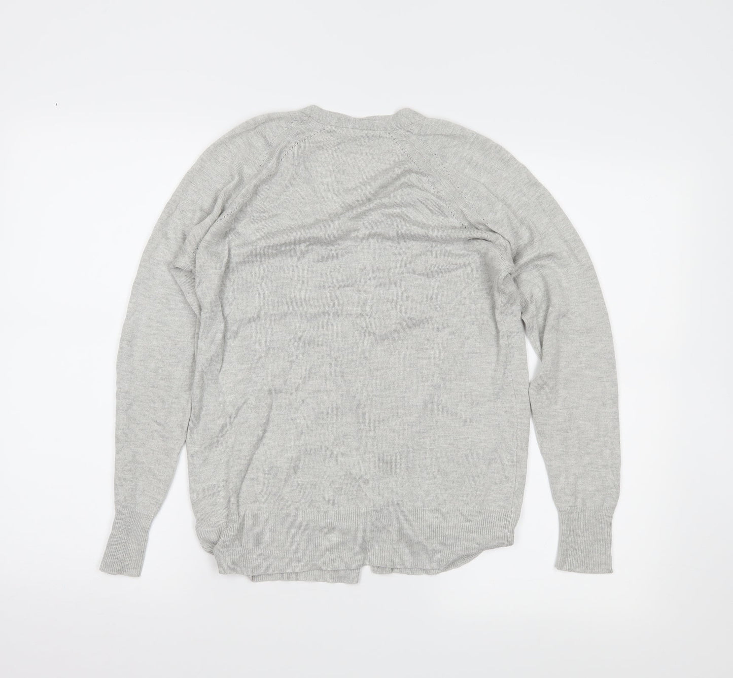 M&S Womens Grey   Cardigan Jumper Size 10