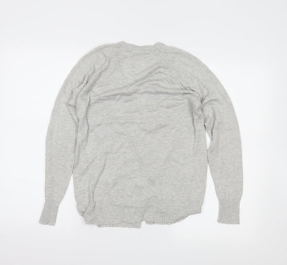 M&S Womens Grey   Cardigan Jumper Size 10