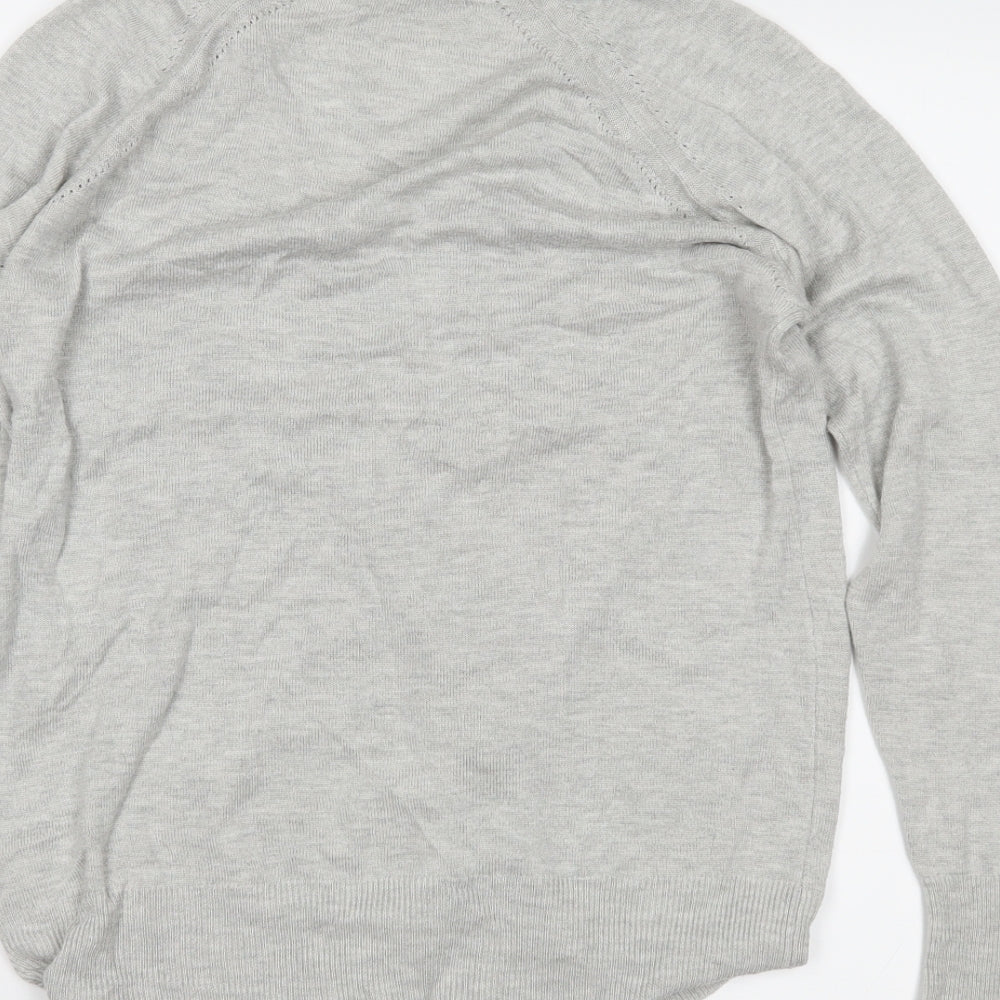 M&S Womens Grey   Cardigan Jumper Size 10