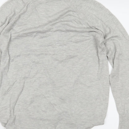 M&S Womens Grey   Cardigan Jumper Size 10