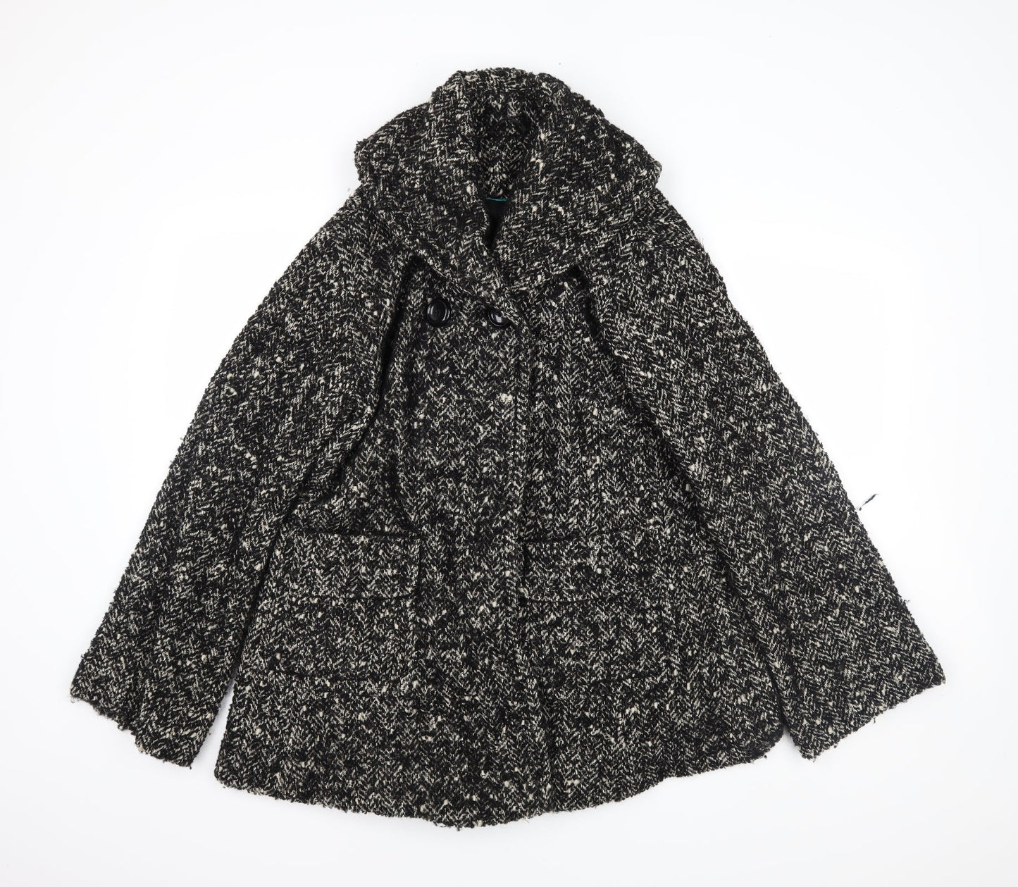 Womens UK Size 10 NEXT Black Overcoat