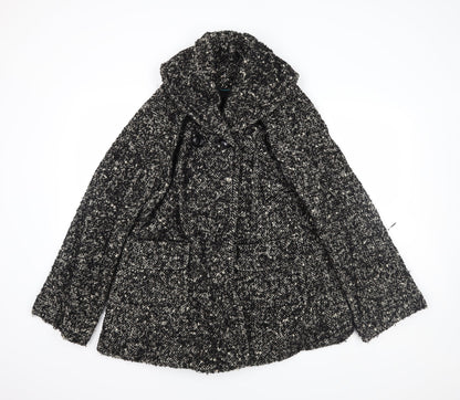Womens UK Size 10 NEXT Black Overcoat