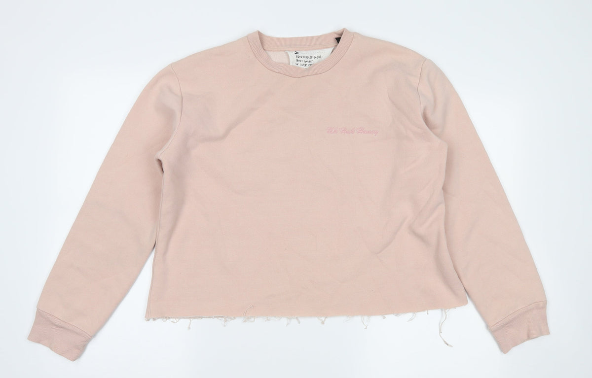Topshop Womens Pink   Pullover Sweatshirt Size 14