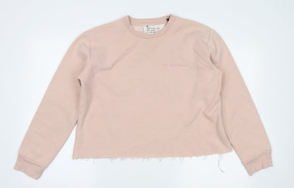 Topshop Womens Pink   Pullover Sweatshirt Size 14