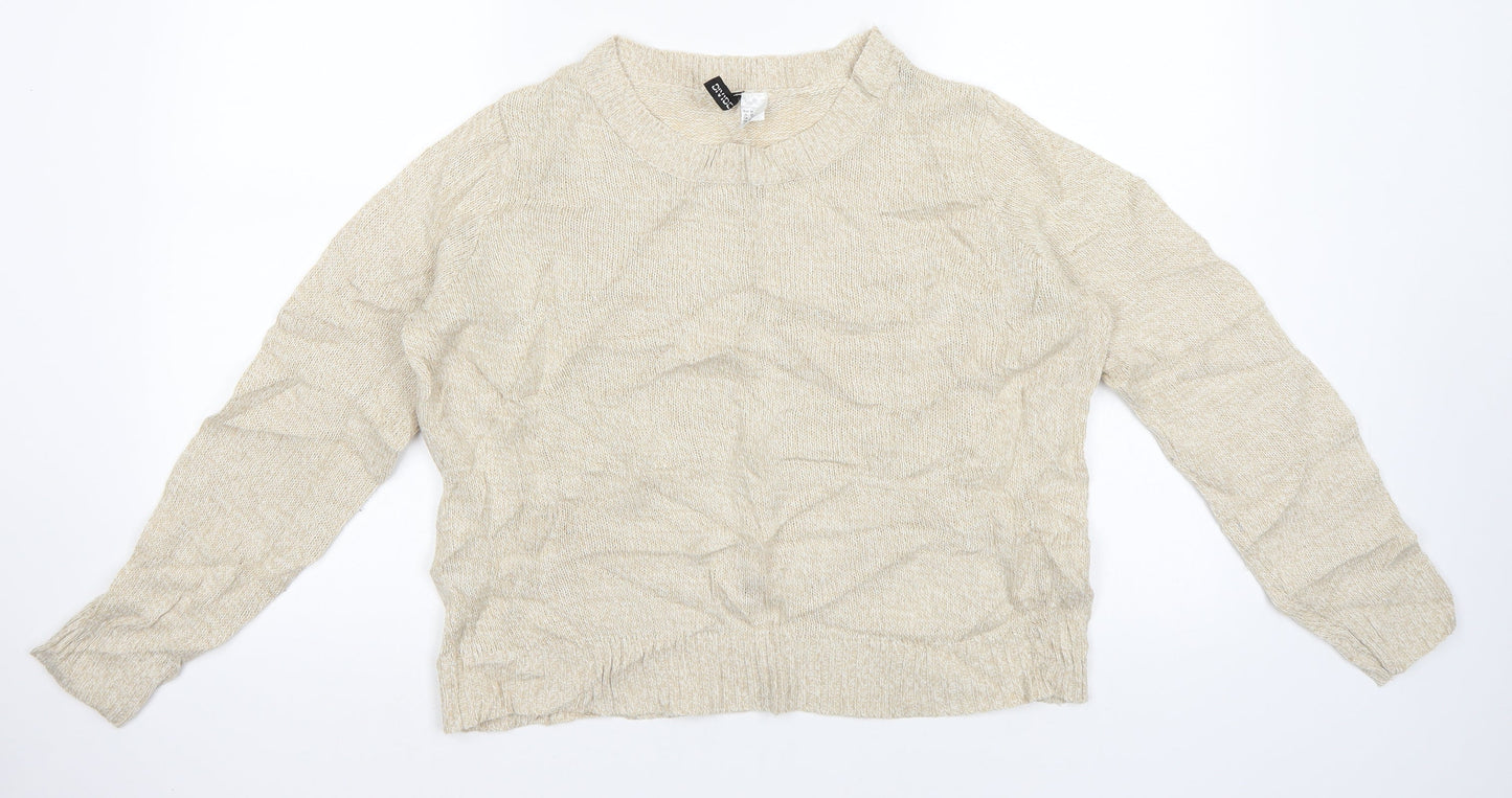 H&M Womens Beige   Pullover Jumper Size M