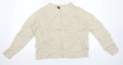 H&M Womens Beige   Pullover Jumper Size M