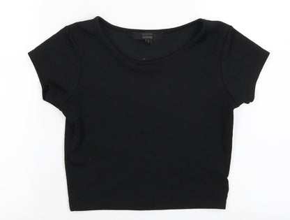 Firetra Womens Black   Basic T-Shirt Size S  - Cropped