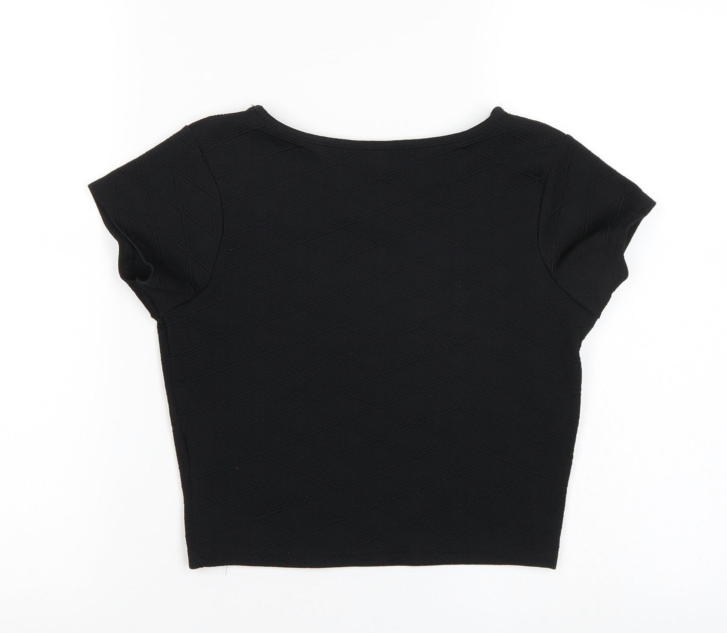Firetra Womens Black   Basic T-Shirt Size S  - Cropped