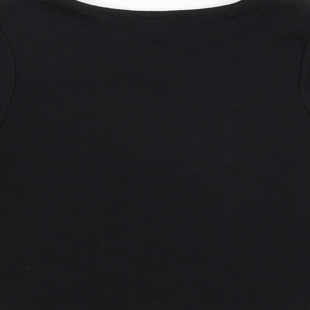 Firetra Womens Black   Basic T-Shirt Size S  - Cropped