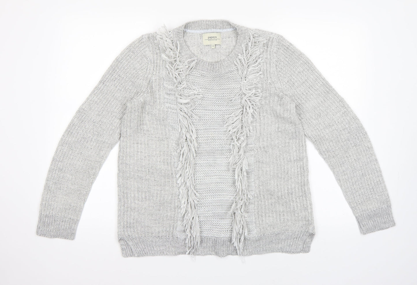 Papaya Womens Grey   Pullover Jumper Size 12