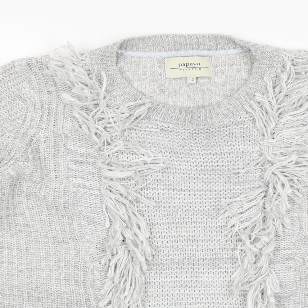 Papaya Womens Grey   Pullover Jumper Size 12