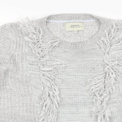 Papaya Womens Grey   Pullover Jumper Size 12