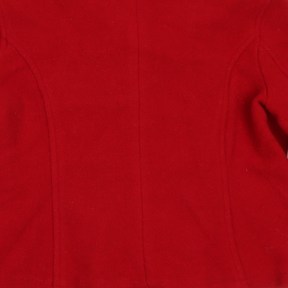 Womens UK Size 12 Select Red Pea Coat