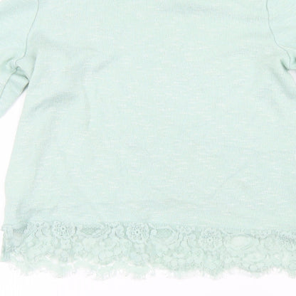 H&M Girls Green   Pullover Jumper Size 7-8 Years