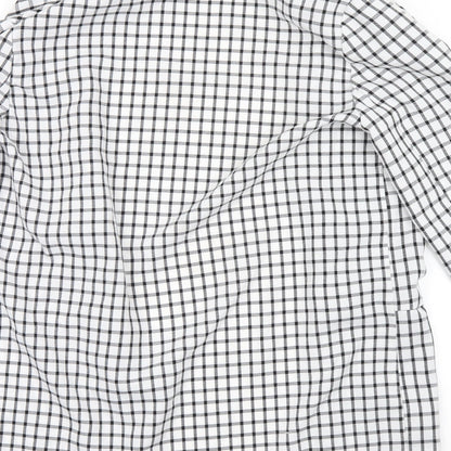 Primark Womens White Check  Jacket Coatigan Size 12