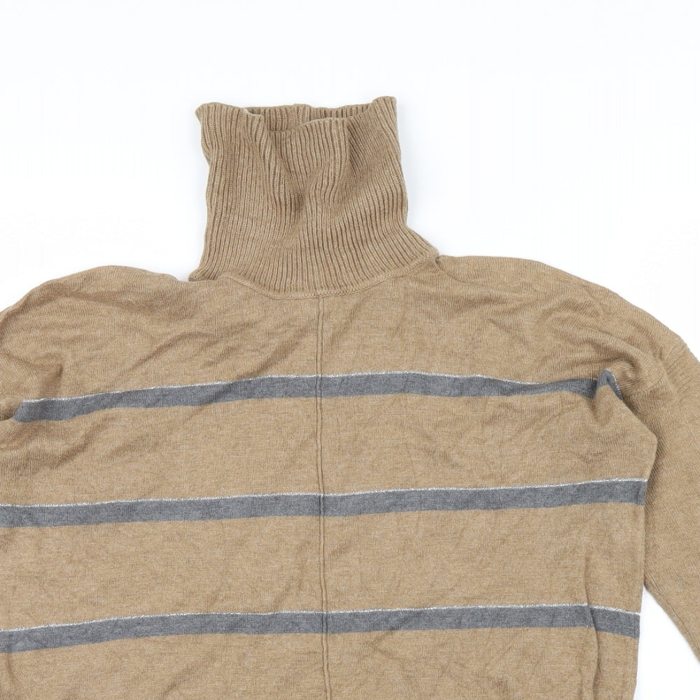 NEXT Womens Brown Striped  Pullover Jumper Size 12