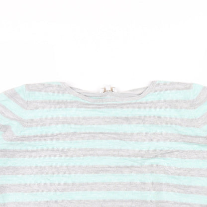CC Womens Blue Striped  Pullover Jumper Size XL