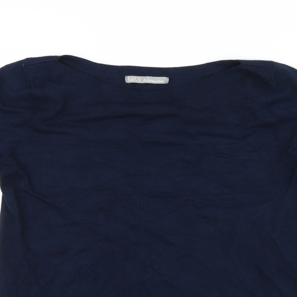 Marks & Spencer Womens Blue   Pullover Jumper Size 10
