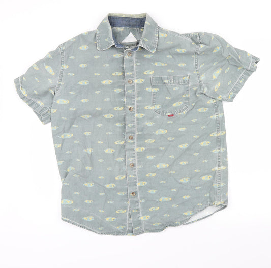 Altamont Mens Blue    Button-Up Size L