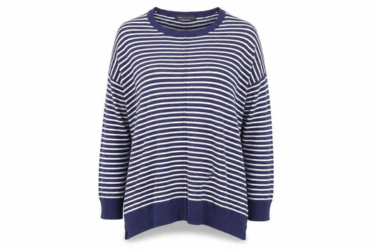 Marks & Spencer Womens Blue Striped  Pullover Jumper Size 12
