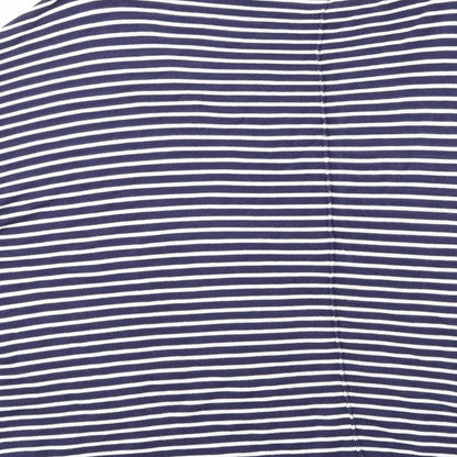 M&S Womens Blue Striped  Pullover Jumper Size 12