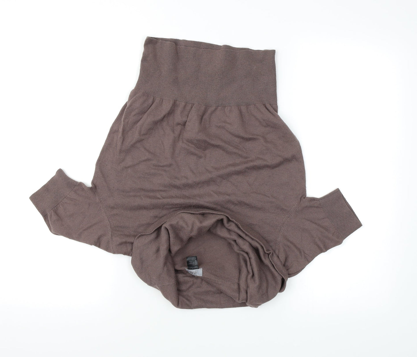 Womens UK Size L H&M Brown Cropped T-Shirt