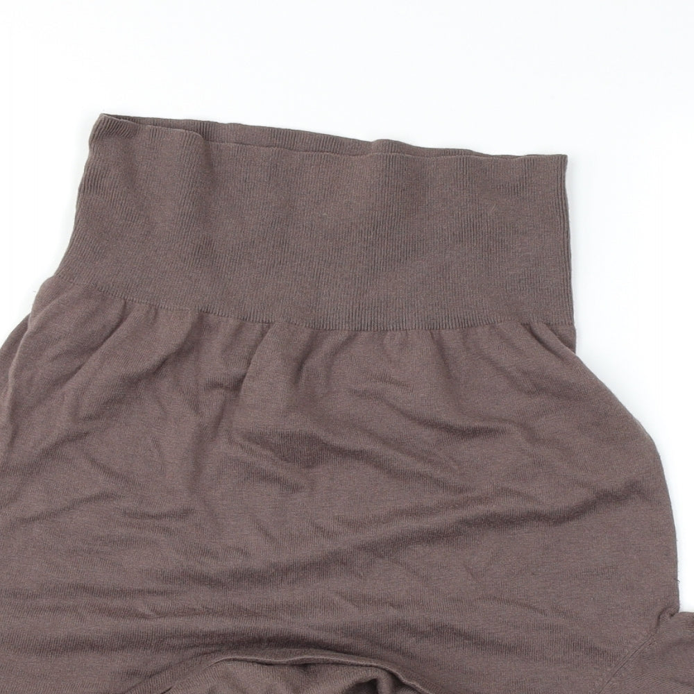Womens UK Size L H&M Brown Cropped T-Shirt