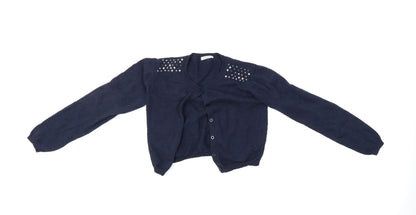 3 Pommes Womens Blue   Cardigan Jumper Size 16