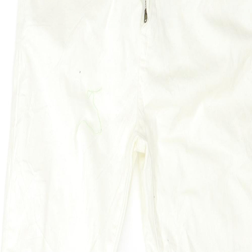 Diamonds &Divas Womens White  Denim Skinny Jeans Size 12 L29 in