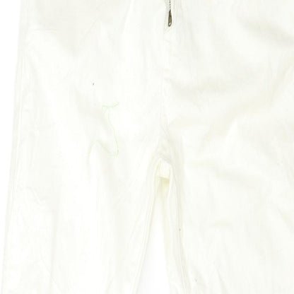 Diamonds &Divas Womens White  Denim Skinny Jeans Size 12 L29 in
