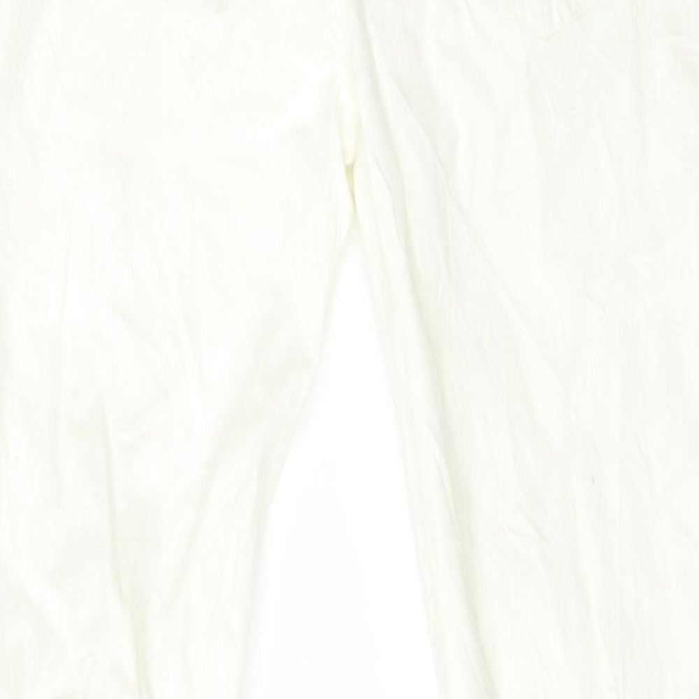 Diamonds &Divas Womens White  Denim Skinny Jeans Size 12 L29 in